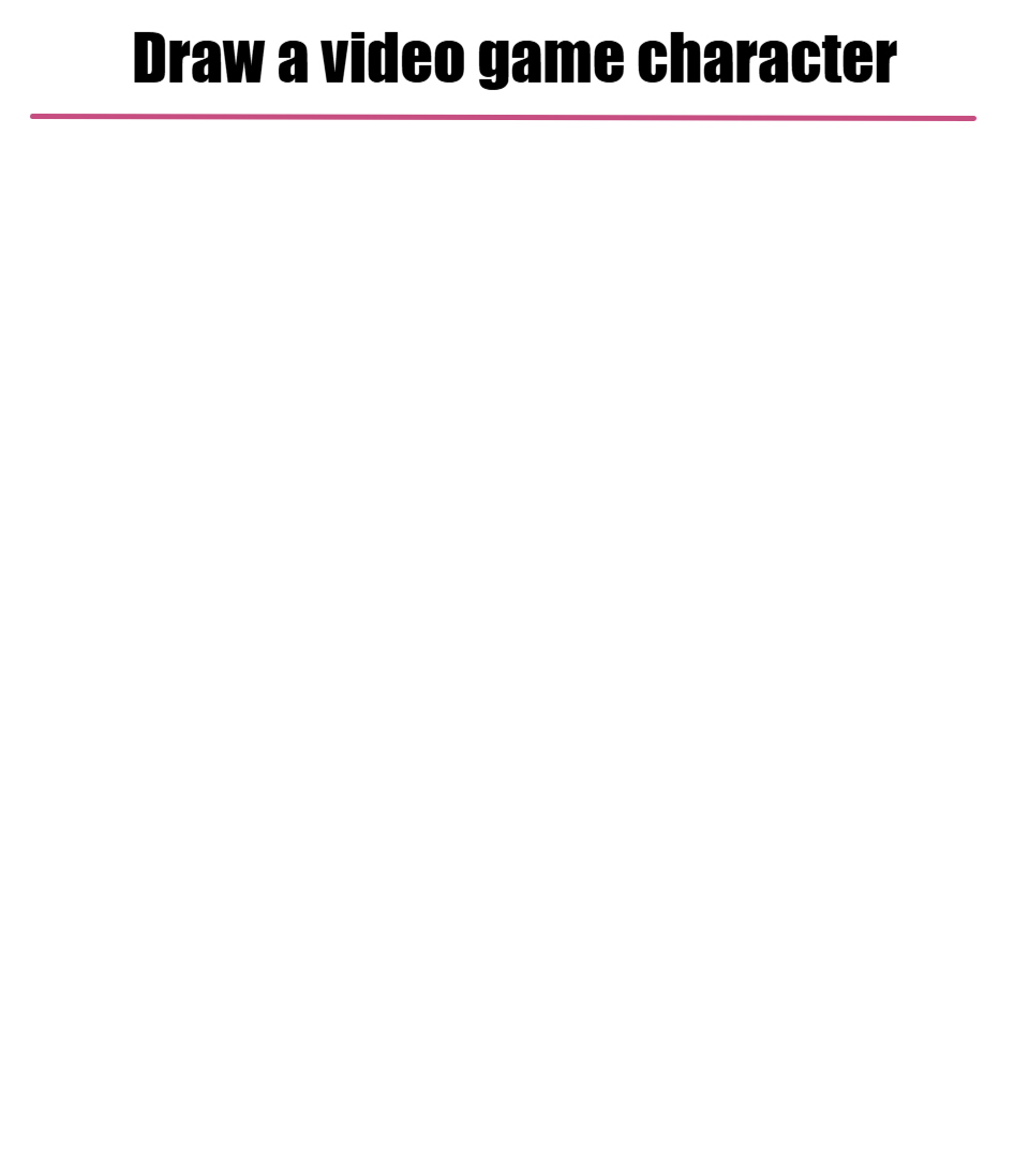 Draw a video game character
